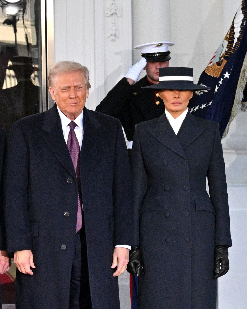 Donald Trump e Melania na posse de 2025 (Foto: Reprodução)