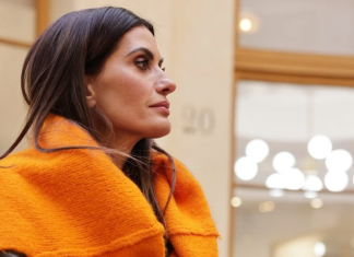 Isabella Fiorentino exibe trend de Paris: cinza com laranja Isabella Fiorentino (Foto: @isabellafiorentino/Instagram/Reprodução)