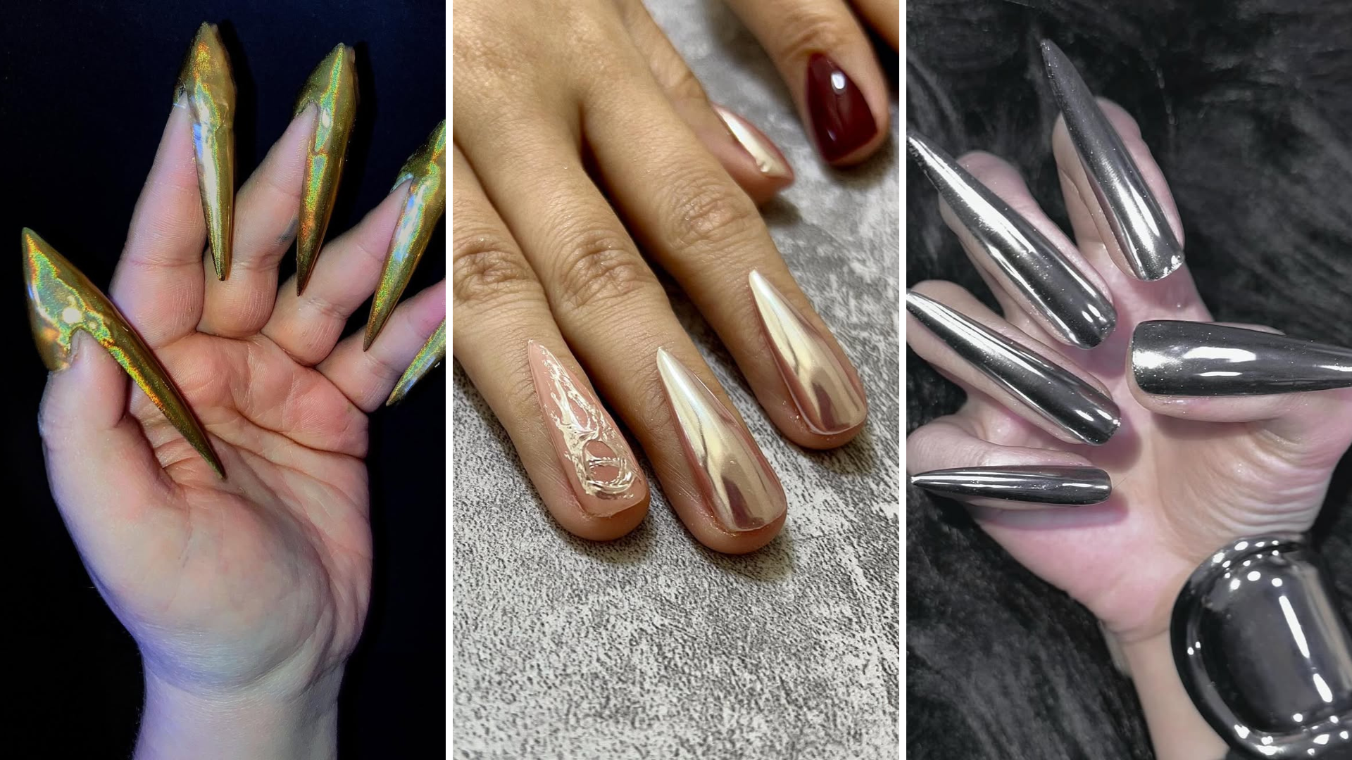 (Foto: @nailsbygravina, @the888nailbar e @k0gtiki/Instagram/Reprodução)