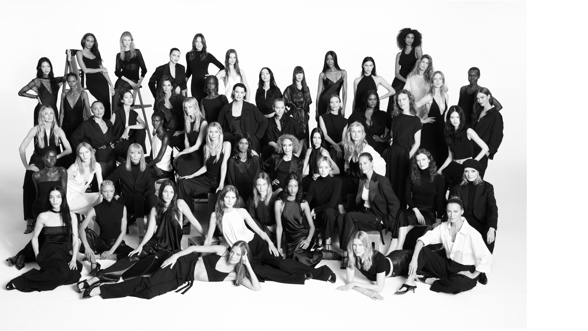 As 50 modelos da campanha da Zara (Foto: Steven Meisel /Reprodução/@caroltrentini/Instagram)