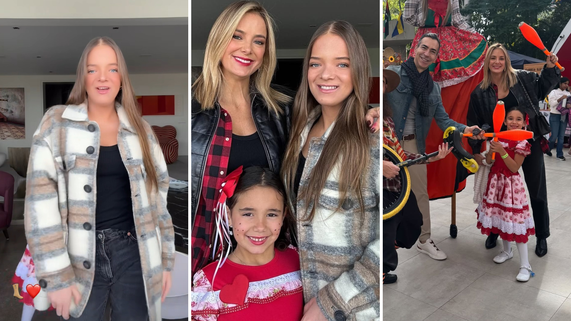 Ticiane Pinheiro, Manu e Rafa Justus (Foto: @ticipinheiro/Instagram/Reprodução)