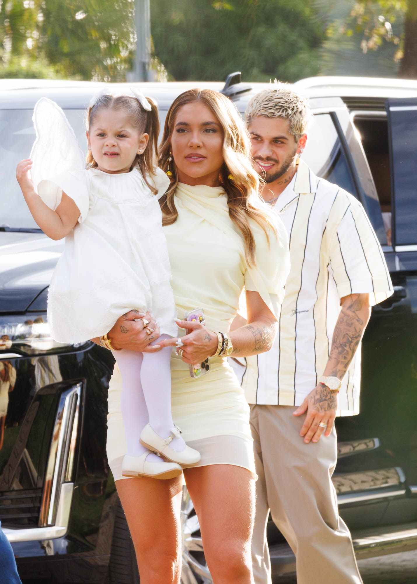 Virgínia, Zé Felipe e Maria Flor (Foto: Brazil News)