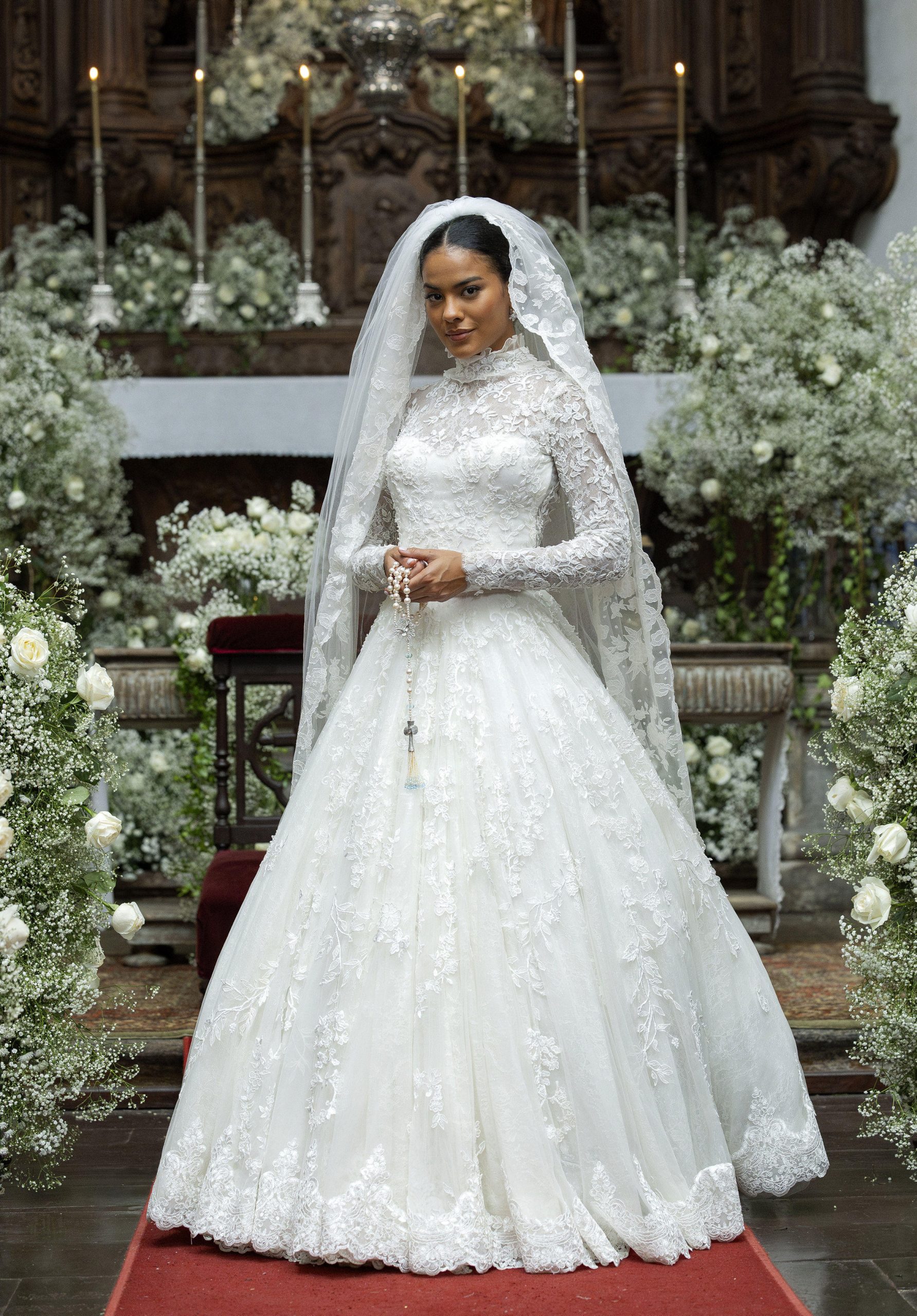 Maria de Fátima de noiva (Foto: Manoella Mello/TV Globo/Divulgação)