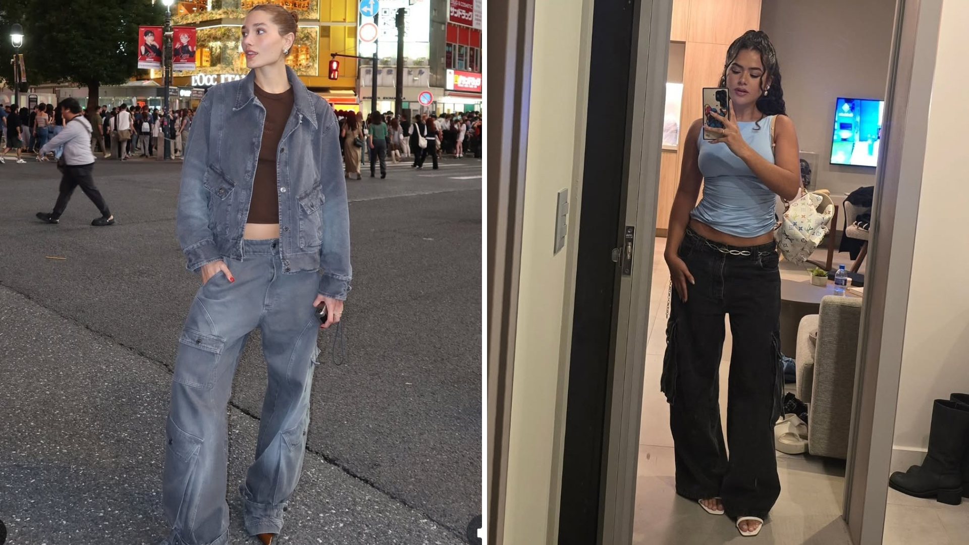 Sasha e Maisa com calça cargo (Foto: Instagram/Reprodução)