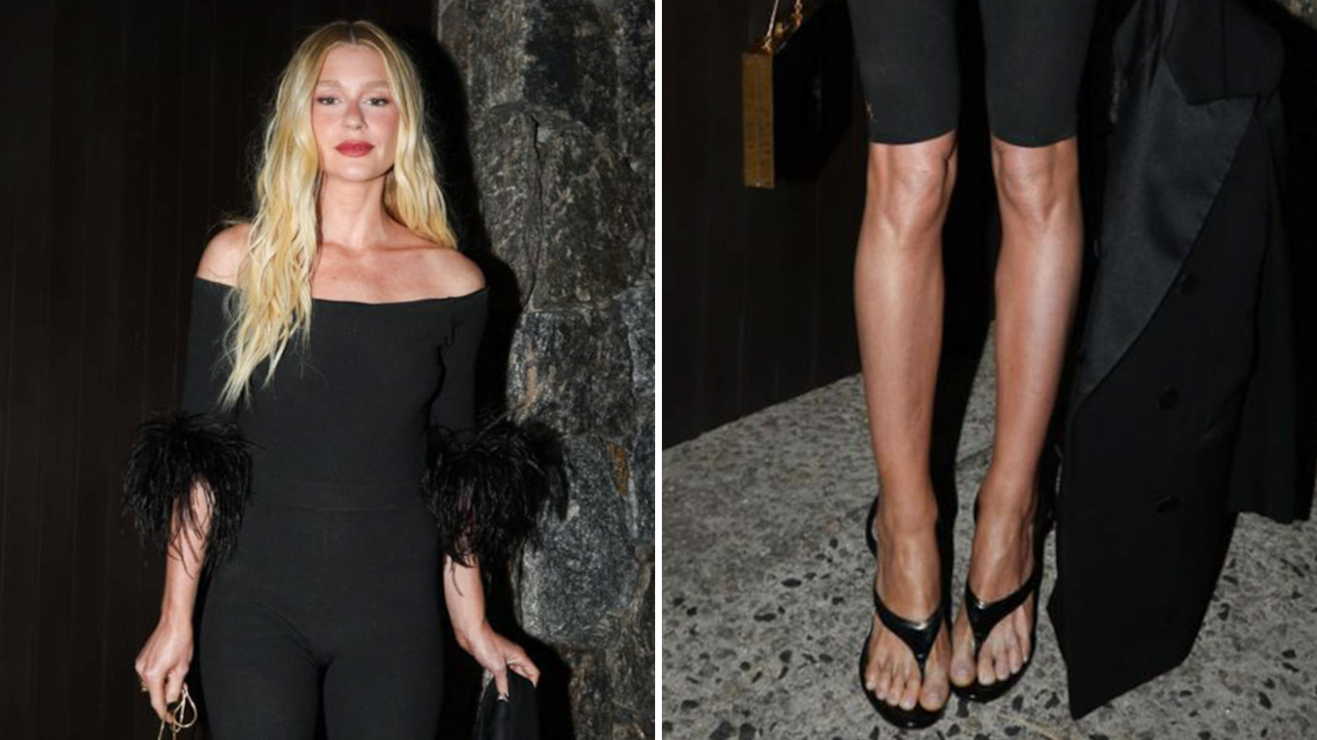 Marina Ruy Barbosa com chinelo de dedo (Foto: Brazil News)