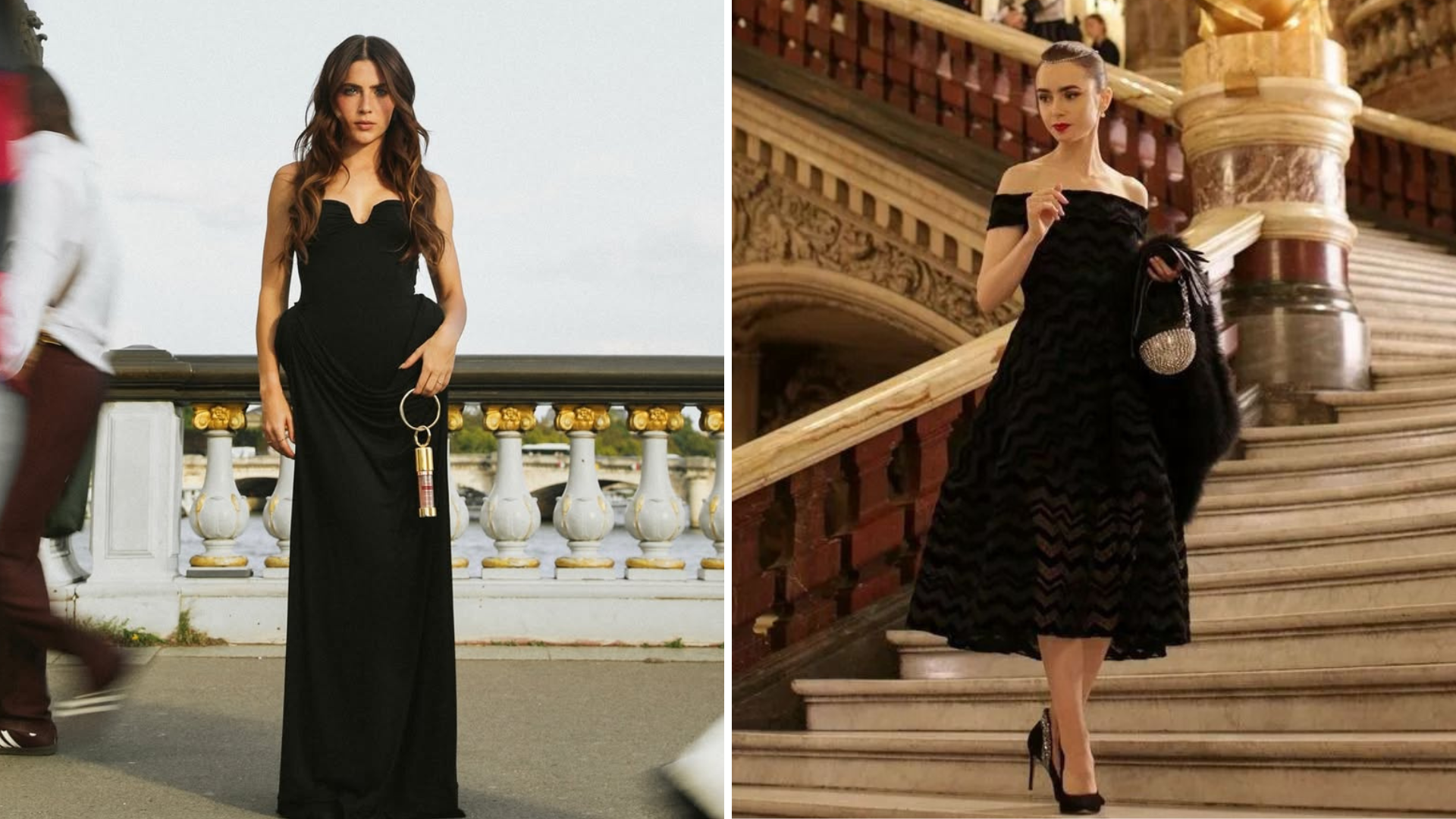 Jade Picon e personagem Emily (Foto: @jadepicon/Instagram/Reprodução - Emily em Paris/Divulgação)
