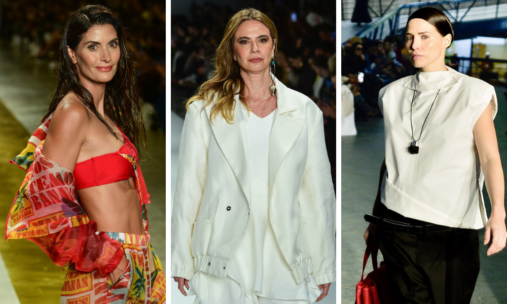 Isabella Fiorentino, Luciana Gimenez e Letícia Colin no SPFW (Fotos: Brazil News)