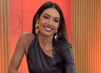 Poeta repete vestido de couro de R$ 4,4 mil usado por Angélica Patricia Poeta (Foto: Reprodução/Instagram)