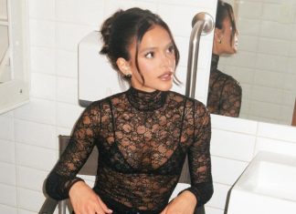 Bruna Marquezine arrasa com all black de renda sensual da Gucci Bruna Marquezien (Foto: @onlylusca/Reprodução/Instgram)