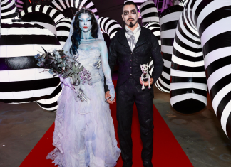 Lancellotti de ‘Noiva Cadáver’ e + famosas em festa de Halloween Giovanna Lancellotti e Gabriel David (Foto: Roberto Filho/Brazil News)