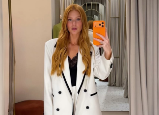 Marina Ruy Barbosa acerta com conjunto P&B de R$ 3,3 mil Marina Ruy Barbosa (Foto: @marinaruybarbosa/Instagram/Reprodução)