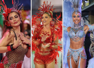 Virgínia, Sato, Ju Paes caem no samba em minidesfiles de Carnaval Juliana Paes, Virgínia, Sabrina Sato (Fotos: Daniel Pinheiro/Brazil News)