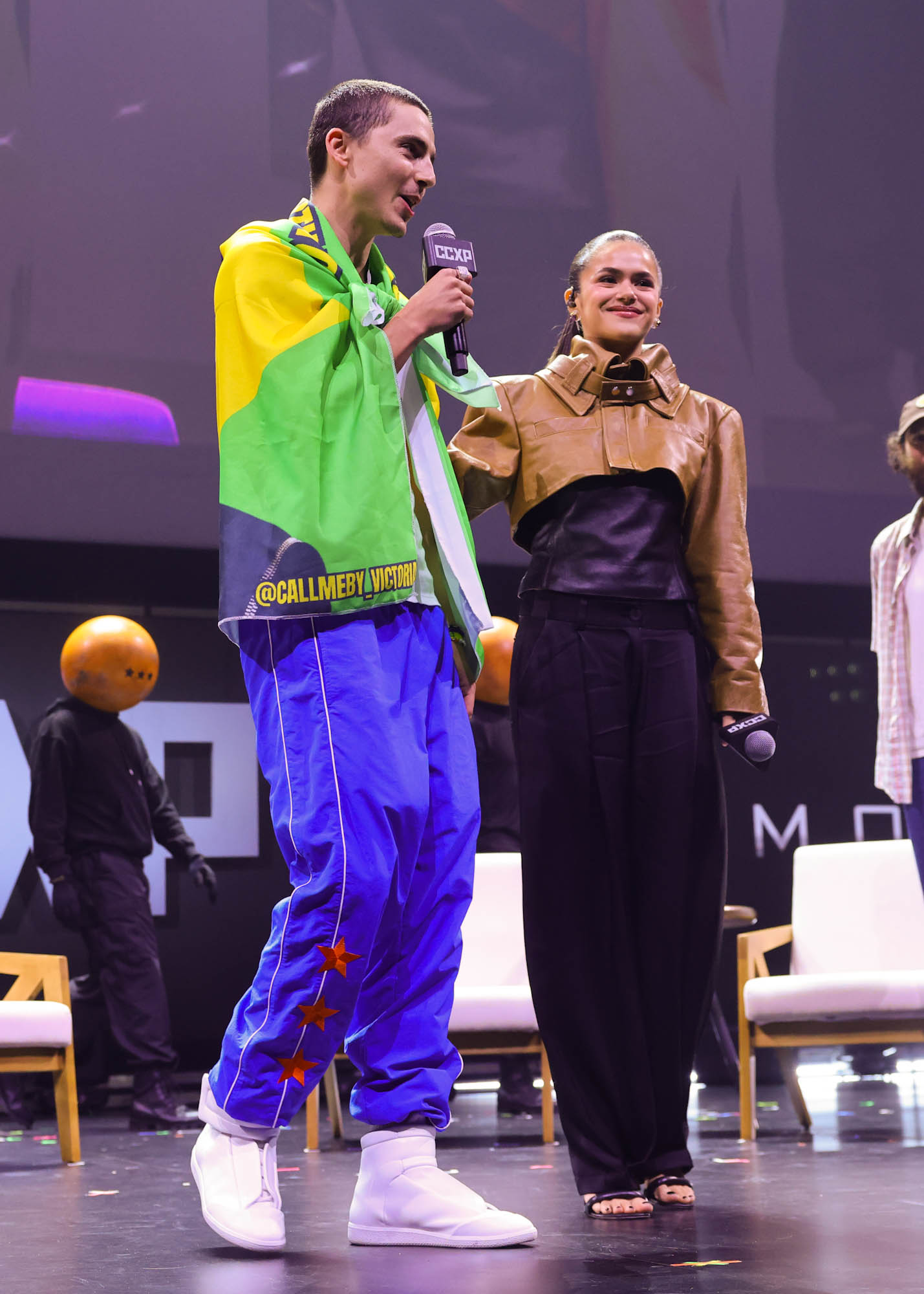 Timothée Chalamet e Maisa (Foto: Brazil News)