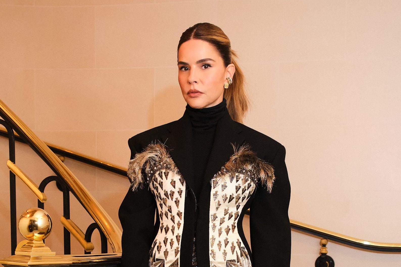 Ana Paula Carneiro no desfile da Schiparelli