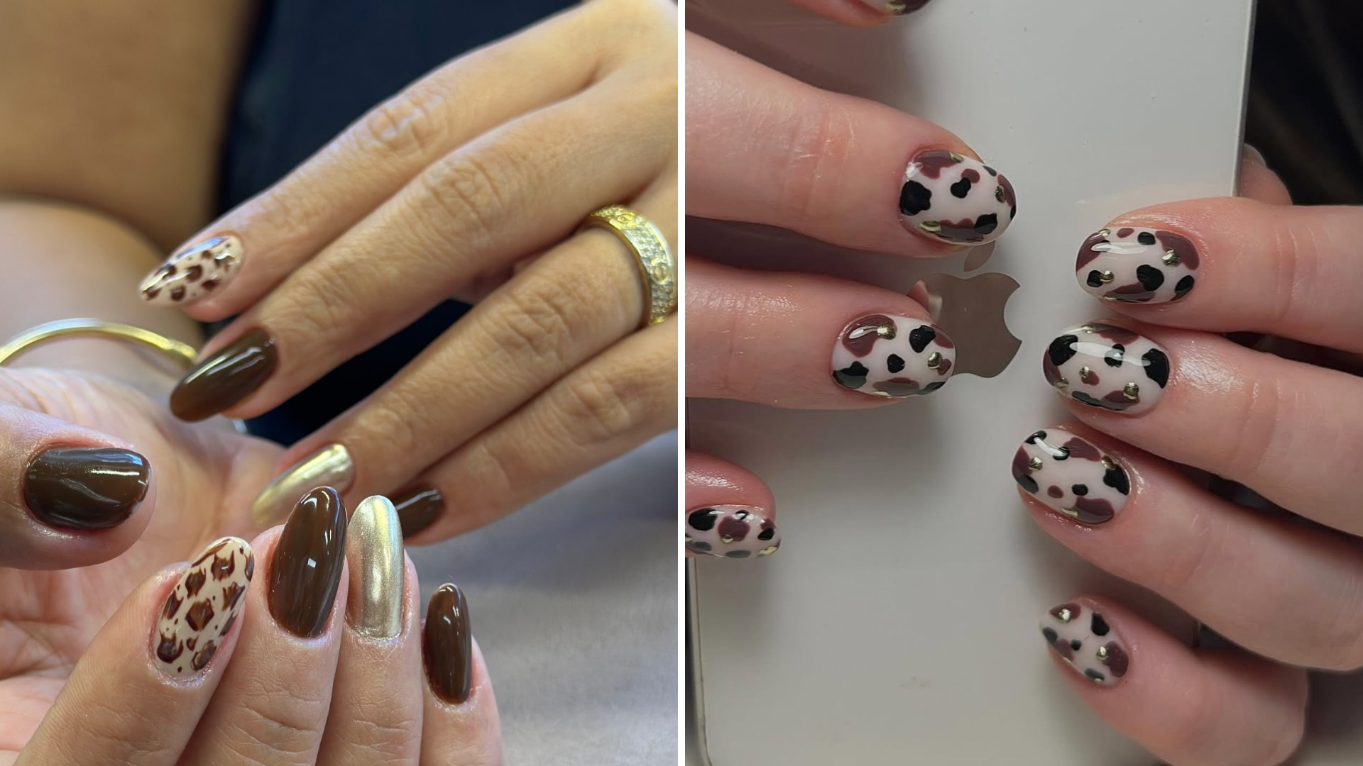 Cow print (Foto: Joyce Borges Nail Spa/Divulgação - @nails_byjosie_/Instagram/Reprodução)