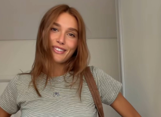 Sasha prova ar fashion do minimalismo com camiseta de R$ 390 Sasha (Foto: @sashameneghel/Instagram/Reprodução)