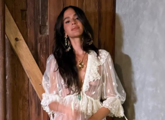 Boho chic de renda conquistou de Bruna Marquezine a Marina Bruna Marquezine usa boho chic de renda (Foto: @brunamarquezine/Instagram/Reprodução)
