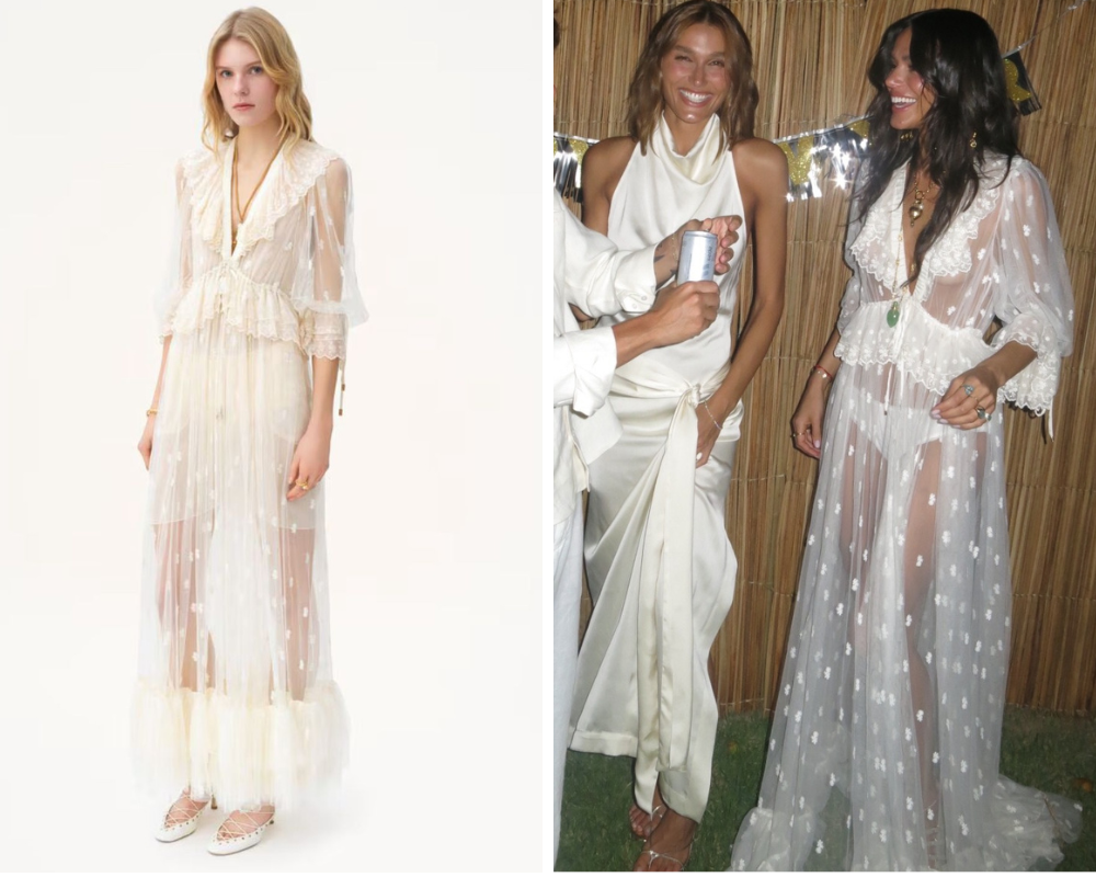 Bruna Marquezine usa vestido branco da Chloé (Fotos: Reprodução/Instagram)