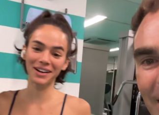 Treine com top de R$ 40 inspirado em look de Bruna Marquezine Bruna Marquezine e Chico Salgado (Foto: Reprodução/Instagram)