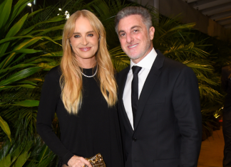 Angélica usa look com recorte diferente no casamento de Esther Marques Angélica e Luciano Huck (Foto: Andy Santana e Patrícia Devoraes/Brazil News)