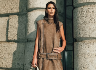 Anttónia aposta em tons terrosos e sobrancelha apagada em Milão Anttónia (Foto: @anttonia/Instagram/Reprodução)