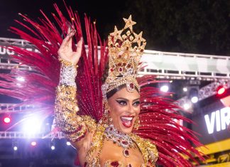 Juliana Paes usa “alta-costura” da Dolce & Gabbana na Viradouro Juliana Paes (Foto: Brazil News)