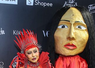 Sabrina Sato se veste de boneca de Olinda no Baile da Vogue Sabrina Sato (Fotos: Victor Chapetta e Thiago Mattos/Brazil News)