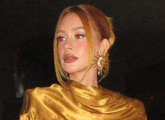 Marina Ruy Barbosa brilha com look dourado de R$ 1,8 mil e brinco de sol Marina Ruy Barbosa (Foto: @marinaruybarbosa/Instagram/Reprodução)