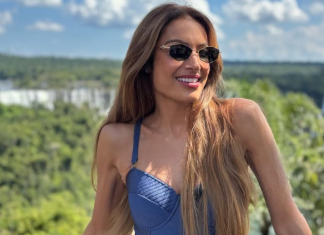 De azul a floral: veja 4 looks de Patrícia Poeta em Foz do Iguaçu Patrícia Poeta (Foto: @patriciapoeta/Instagram/Reprodução)