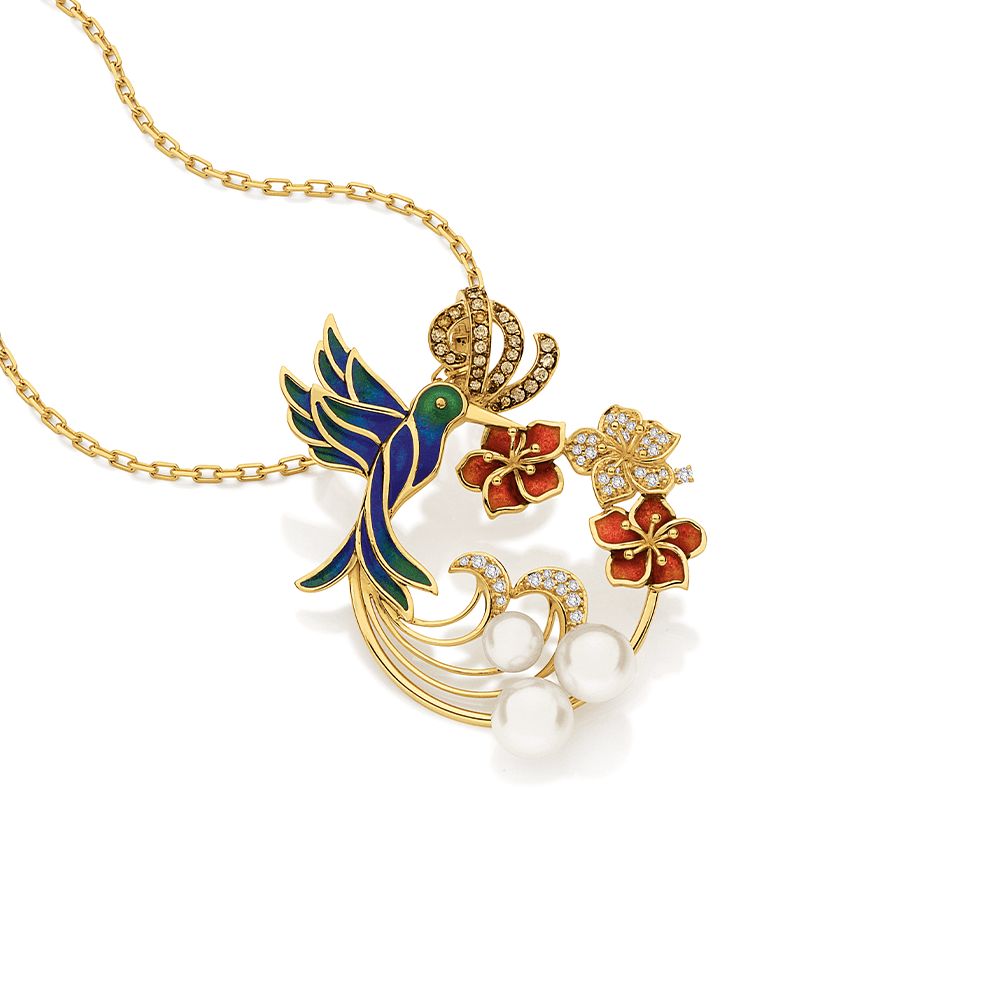 Pingente pingente em cloisonné de Julio Okubo (Foto: Divulgação)
