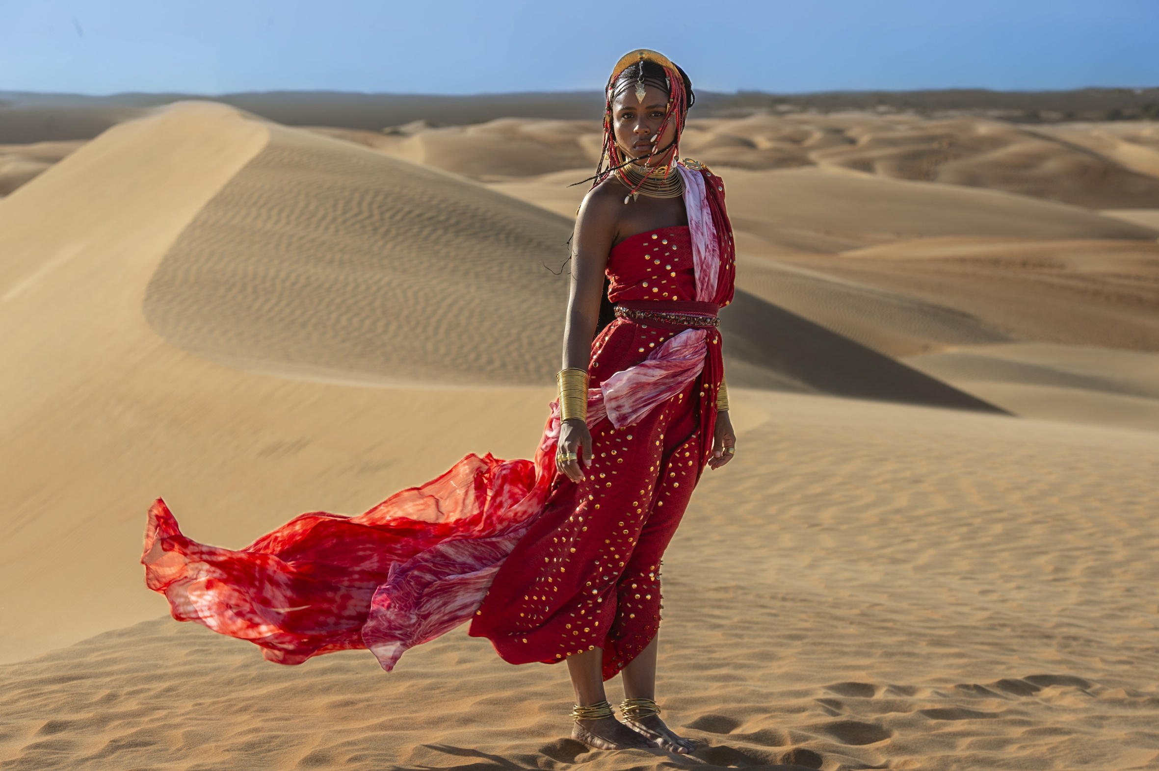 Alika (Duda Santos) em "A Nobreza do Amor (Foto: Estevam Avellar/TV Globo/Divulgação)