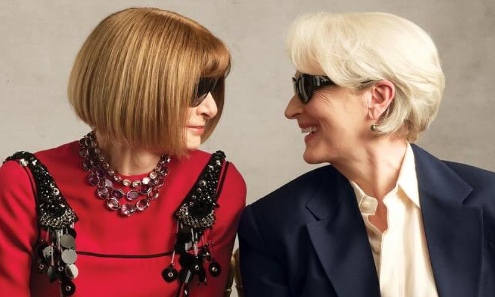 Anna Wintour e Meryl Streep para a revista Vogue (Foto: Annie Leibovitz/Reprodução)