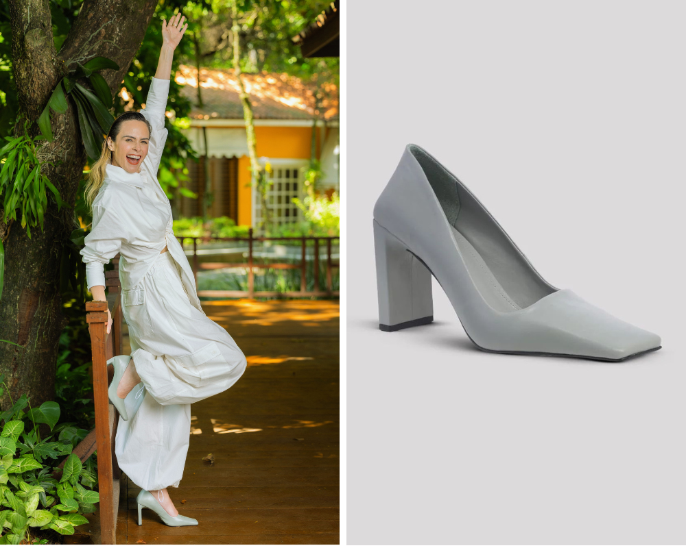 Ana Paula Renaul e o sapato Gia (Fotos: Beatriz Damy/TV Globo/Divulgação)