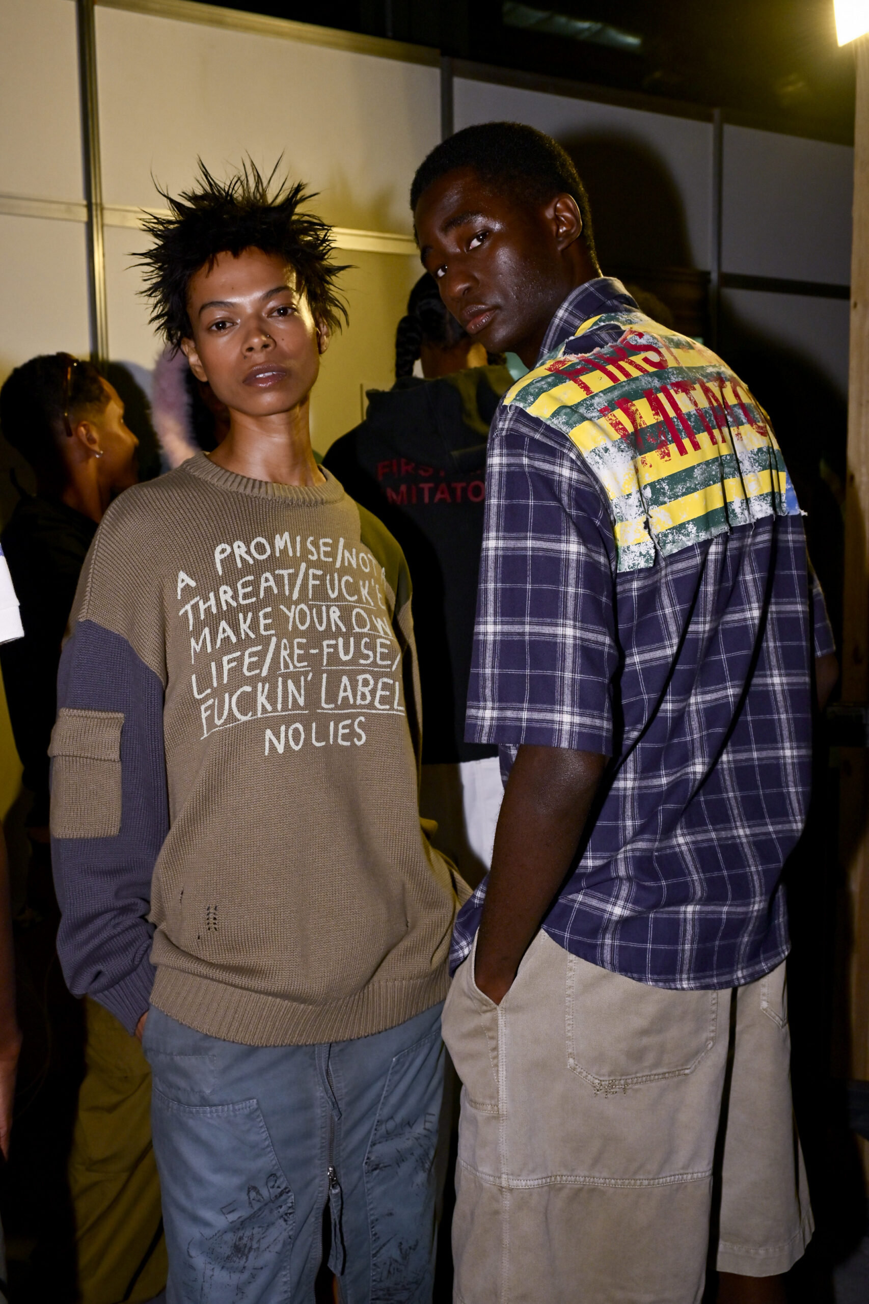 Pedro Andrade e o fillho no desfile Piet + Pool no Rio Fashion Week (Foto: Gustavo Scatena/ @agfotosite)