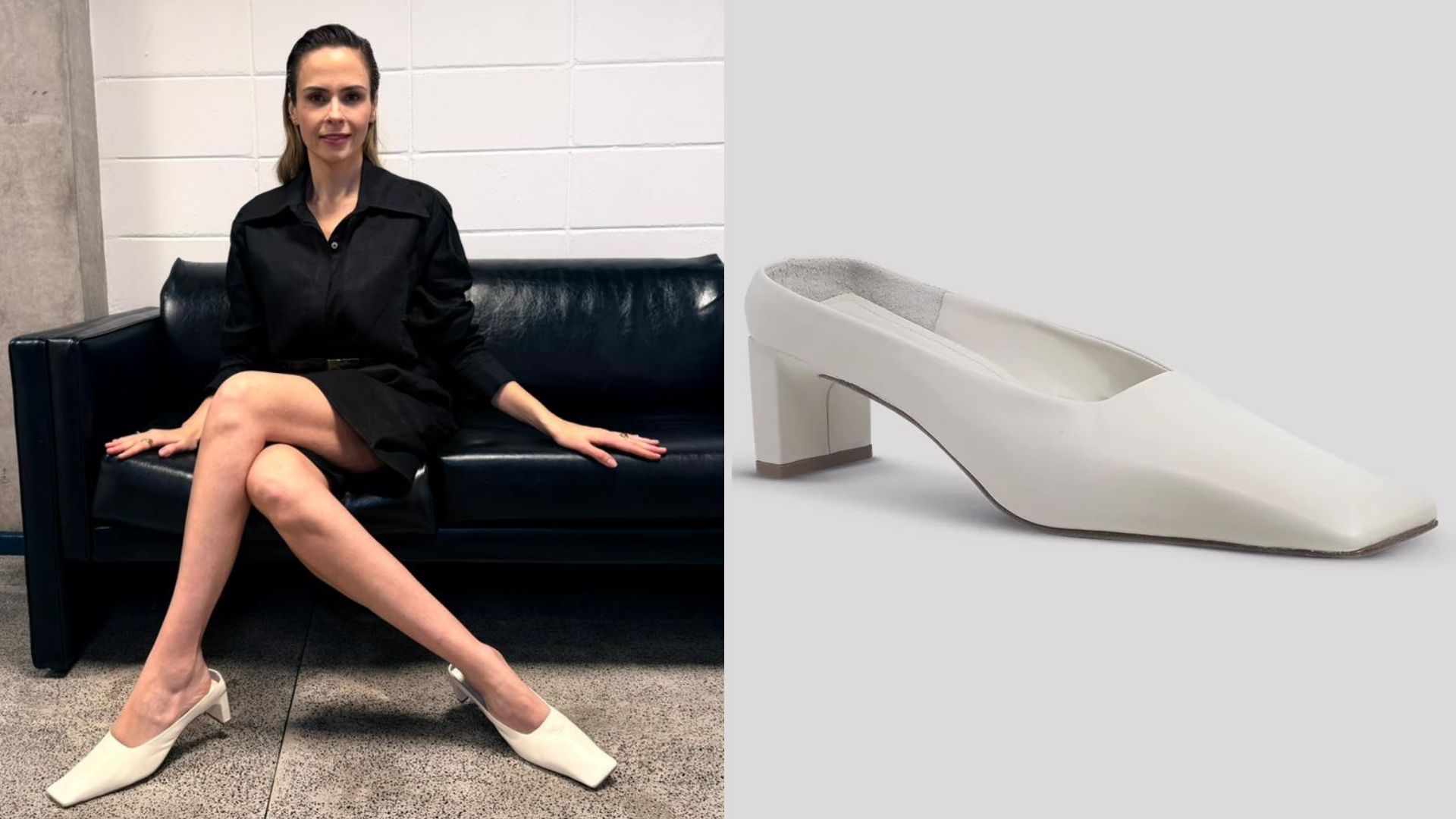 Ana Paula Renault e o sapato Nora (Fotos: Divulgação)