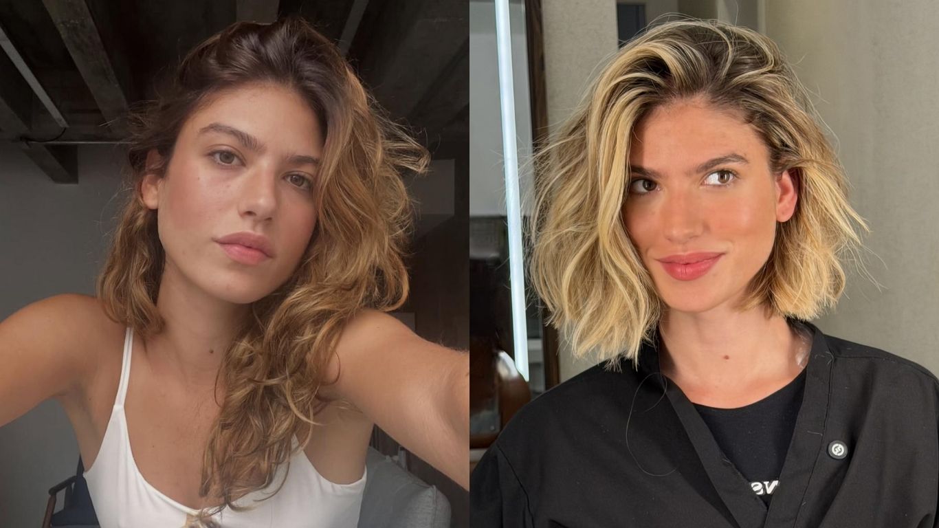 Giovanna Grigio antes e depois da transformação (Foto: Reprodução/Instagram)
