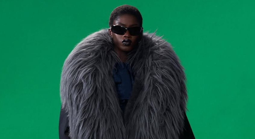 Sheila Bawar no desfile da Gucci (Foto: Divulgação/Evol Mgmt)