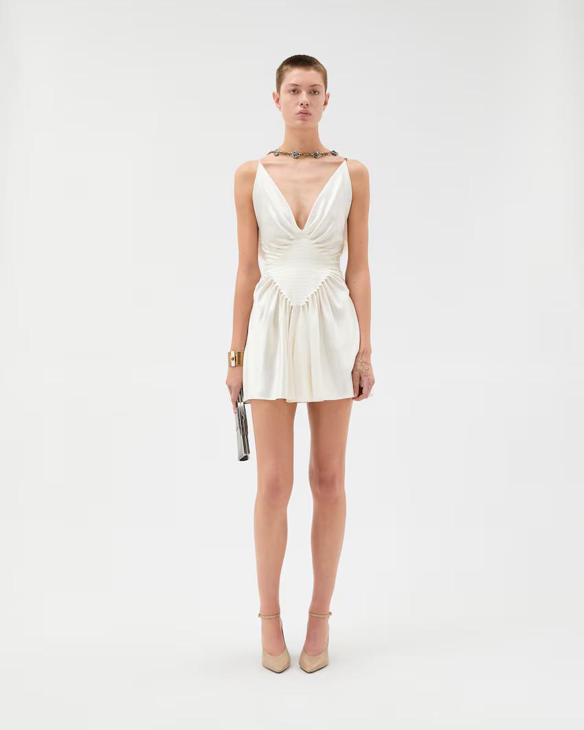 Vestido da Versace usado por Bruna Marquezine antes do show da Shakira (Foto: Reprodução)
