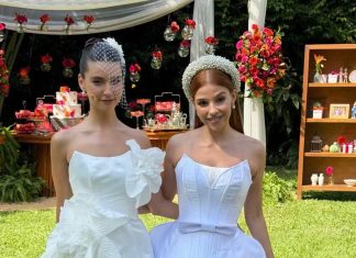 Além de Lorena e Juquinha, de “Três Graças”, relembre outros vestidos de noiva de casais lésbicos nas novelas da TV Globo Lorena e Juquinha em "Três Graças (Foto: Juliana Pimenta e Raphael Almeid/Reprodução/Gshow)