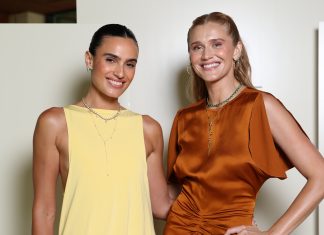 Copa do Mundo: Rafa Kalimann, Laís Ribeiro, Gio Lancellotti se reúnem em evento de Celina Locks antes do jogo do Brasil Isabela Grutman e Celina Locks (Foto: Cleimar Lopez/Divulgação)