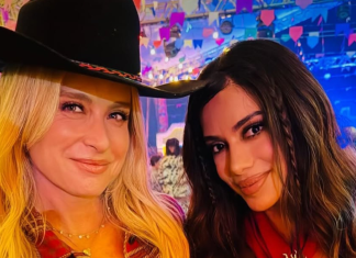 Arraiá da Anitta: cantora se veste de cangaceira e recebe Angélica de xadrez Angélica e Anitta (Foto: @angelicaksy/Instagram/Reprodução)