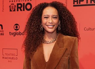 Terno de veludo é uma das principais tendências de inverno: inspire-se em Taís Araújo e Marina Ruy Barbosa Taís Araújo (Foto: Roberto Filho/Brazil News)