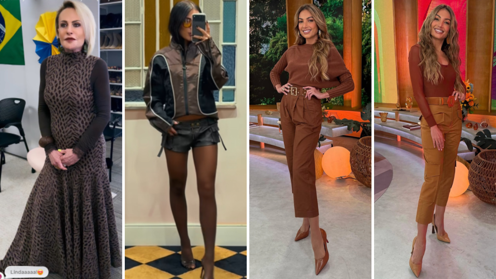 Famosas de marrom (Fotos: Instagram/Reprodução)
