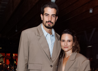Moda agênero: Bianca Comparato e Enzo Celulari usam peças iguais no mesmo evento Enzo Celulari e Bianca Comparato (Foto: Clayton Felizardo/Brazil News)