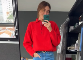 Sasha prova ar fashion da calça jeans reta à la anos 90: ‘tem uma pegada meio vintage’ Sasha (Foto: @sashameneghel/Instagram/Reprodução)