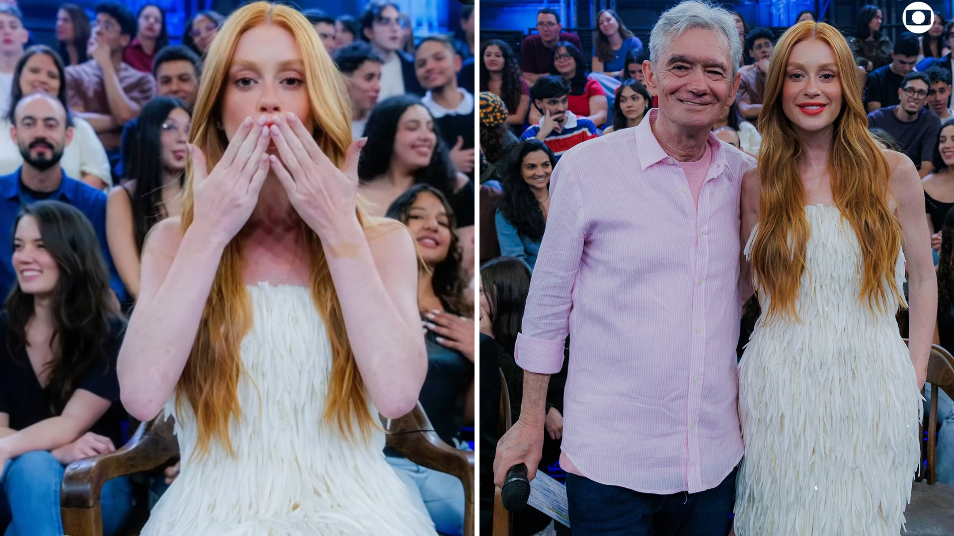 Serginho Groisman e Marina Ruy Barbosa (Foto: @altashoras/Instagram/Reprodução)