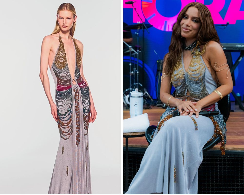 Vestido da Hisha e Anitta no "Altas Horas (Foto: Reprodução/Miguel Salvatore/TV Globo/Divulgação)