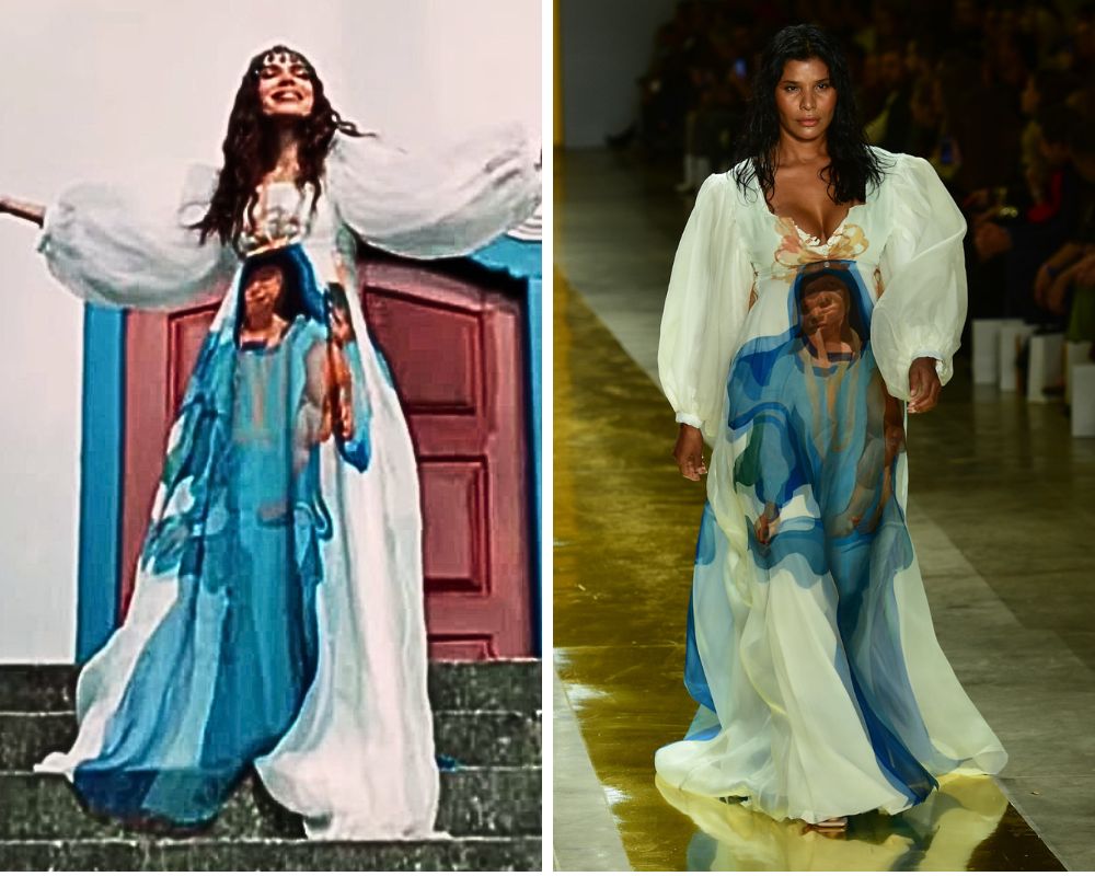 Anitta em "Equilibrivm" com vestido de Amir Slama (Foto: Reprodução)