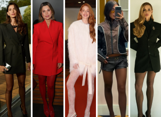 Marina Ruy Barbosa, Flávia Alessandra e mais famosas fazem da meia-calça protagonista do inverno Famosas com meia calça (Foto: Flávia Alessandra (Foto: Lucas Ramos/Brazil News/Reprodução/Insagram)