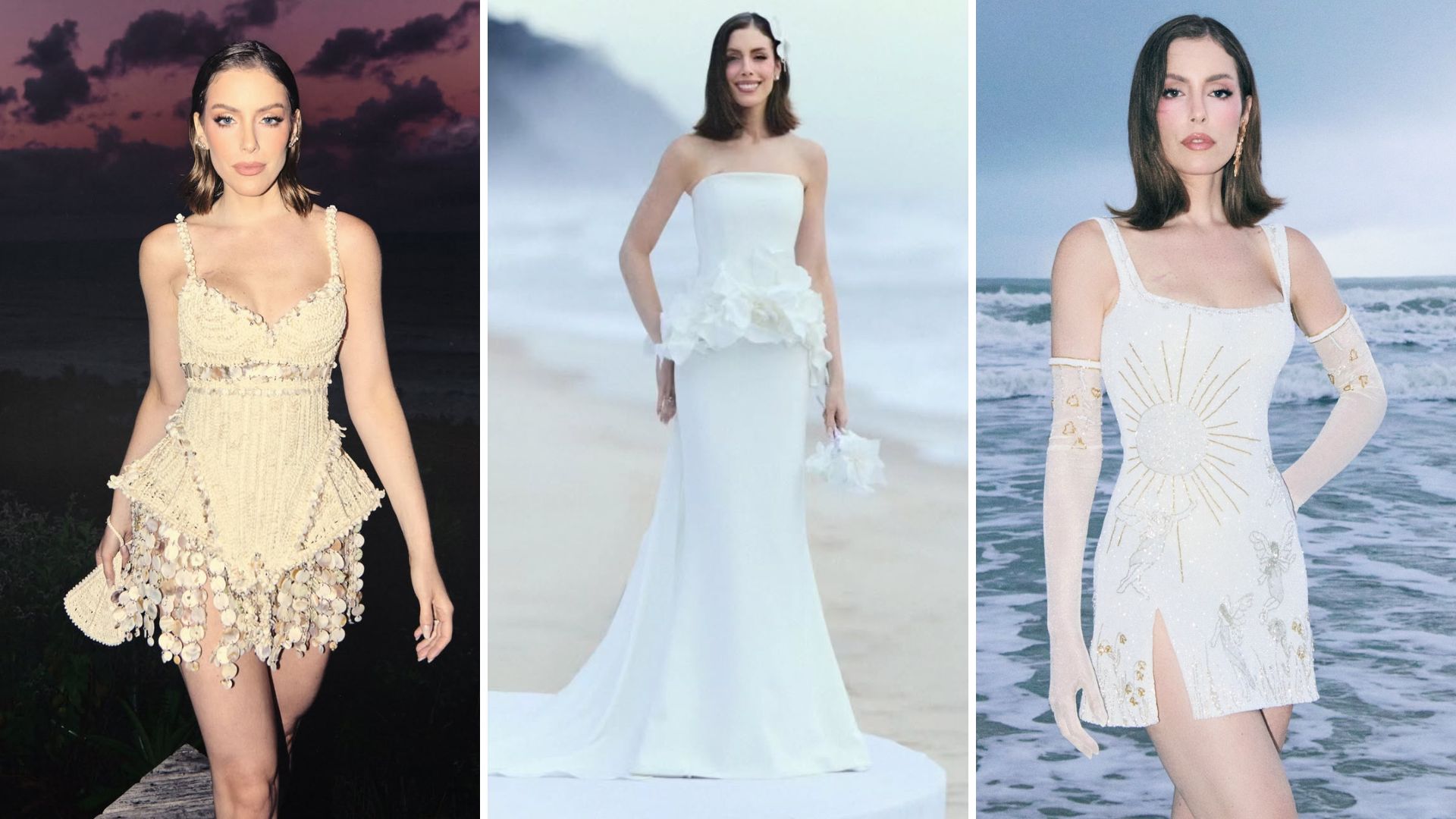 Os três looks de noiva de Fabiana Justus (Fotos: Reprodução/Instagram)